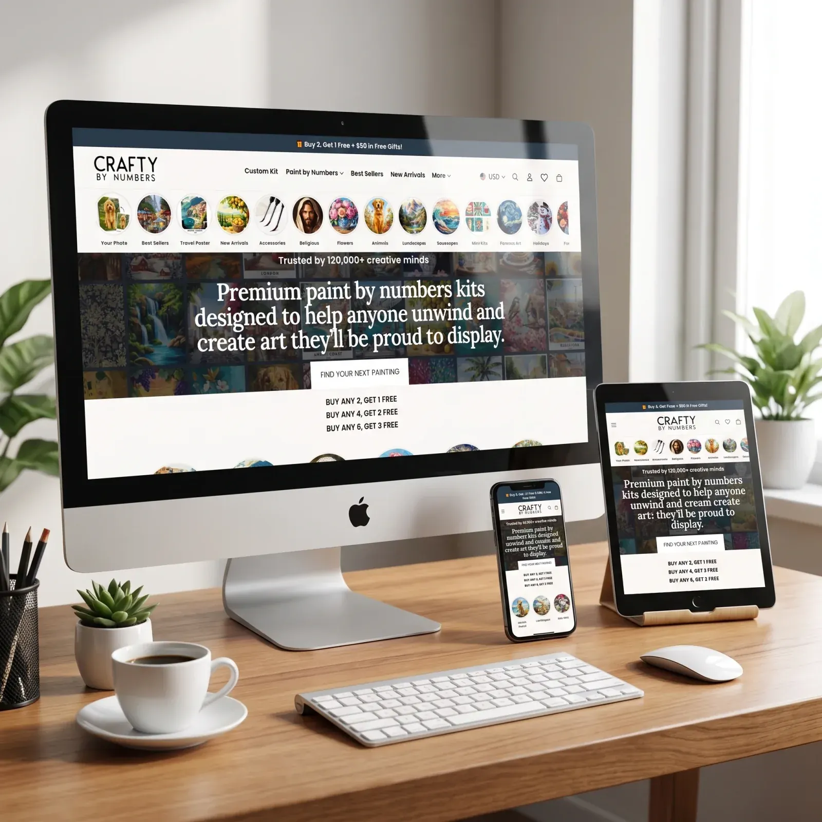 Crafty full website project preview